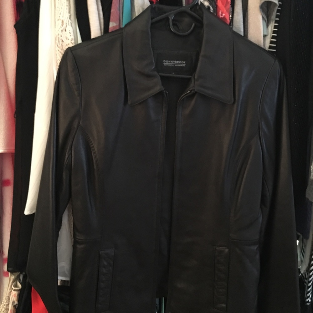 Dark brown leather jacket